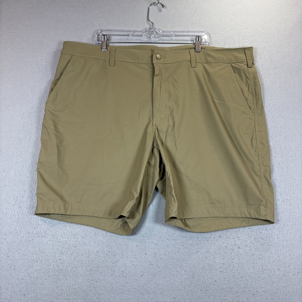 Duluth Trading Armachillo Chino Shorts Mens 46 Tan Nylon Standard Fit Hiking